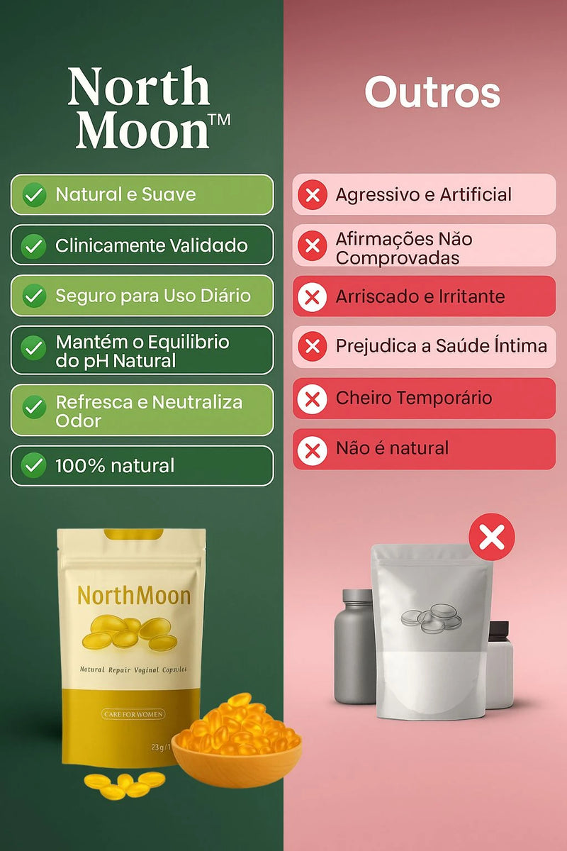 Cápsulas Íntimas North Moon™ - Intima Balance 4D : resultados visíveis em poucos dias!